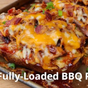 BBQ Baked Potato Recipe with Pulled Pork