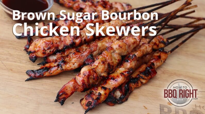 Brown Sugar Bourbon Chicken Skewers