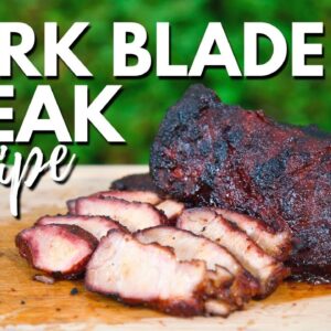 Grilled Pork Steak Recipe - How to Smoke Pork Blade Steak on the BBQ
