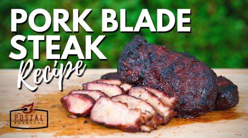 Grilled Pork Steak Recipe - How to Smoke Pork Blade Steak on the BBQ