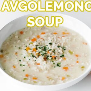 Homemade Greek Avgolemono Soup Recipe