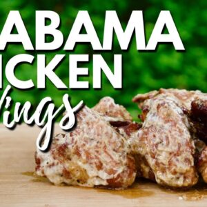 Smoked Chicken Wings with Alabama White Sauce Recipe