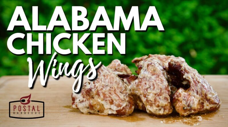 Smoked Chicken Wings with Alabama White Sauce Recipe