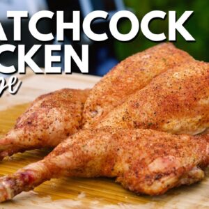 Spatchcock BBQ Chicken Recipe - How to Smoke Chicken on a Pellet Grill
