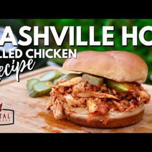 Nashville Hot Pulled Chicken Sandwich - Easy Smoked Chicken Recipe