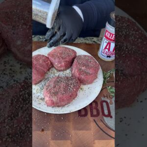 Pepper Crusted Filets on the Weber Kettle