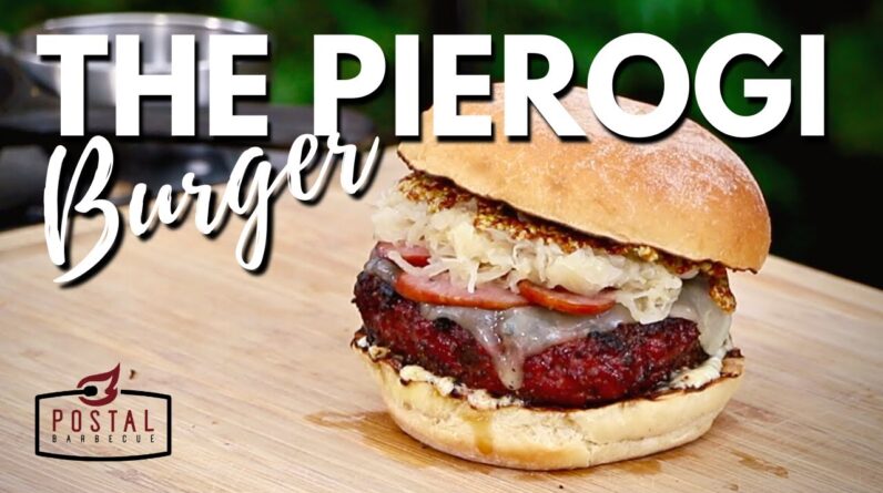 Pierogi Burger Recipe - How to make a burger on the kettle grill