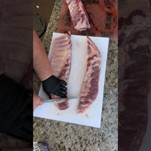 How to TRIM your own WHOLE Rack of Spare Ribs!