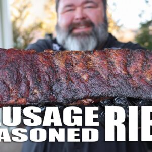 My NEW Favorite Way to Smoke BBQ Ribs... | Sausage Seasoned Rib Recipe