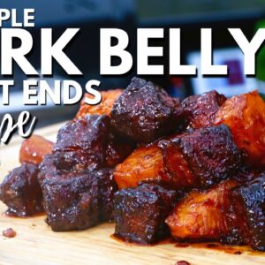 Pineapple Pork Belly Burnt Ends Recipe - Smoked Pork Belly on the Pellet Grill