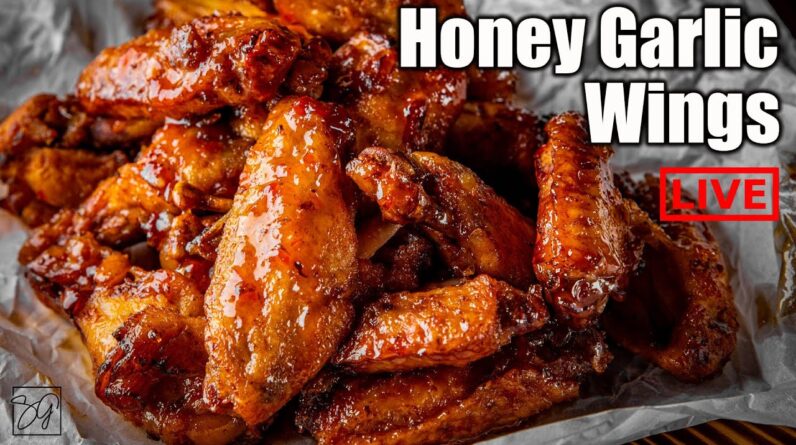 Honey Garlic Chicken Wings LIVE | Appetizers with AB