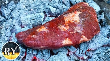 Caveman Cooking - Tri Tip Directly On Wood Coals