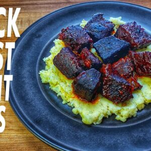 Chuck Roast Burnt Ends Smoked On The SnS Grills Kettle