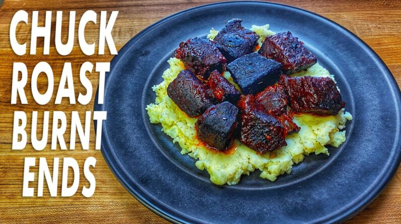 Chuck Roast Burnt Ends Smoked On The SnS Grills Kettle