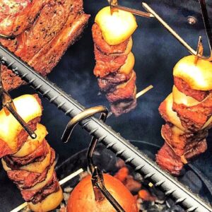 Chuck Roast Skewers Smoked On The Pit Barrel Cooker