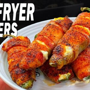 Easy Bacon Wrapped Jalapeno Poppers Made In The Air Fryer