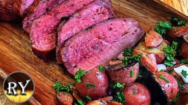 Harissa Tri Tip With Grilled Potato Salad