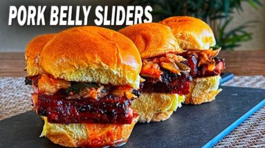 Korean Pork Belly Sliders Using Pork Belly Smoked On The Weber Kettle