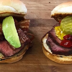 Smoked Tri Tip Sliders With Brown Sugar Bacon