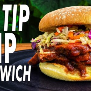 Tri Tip Dip BBQ Beef Sandwich - Tri Tip Smoked On The SnS Grills Kettle