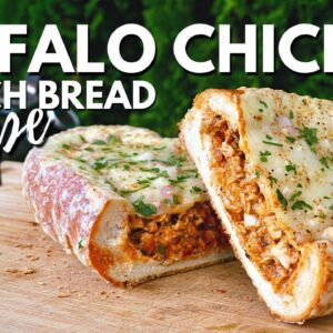 Buffalo Chicken Stuffed French Bread Sandwich Recipe