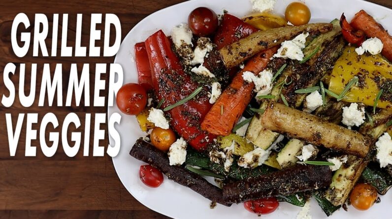 Grilled Veggies With My Herbed Balsamic Drizzle Sauce