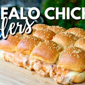 Buffalo Chicken Sliders Recipe On The BBQ - Easy Chicken Sliders Recipe