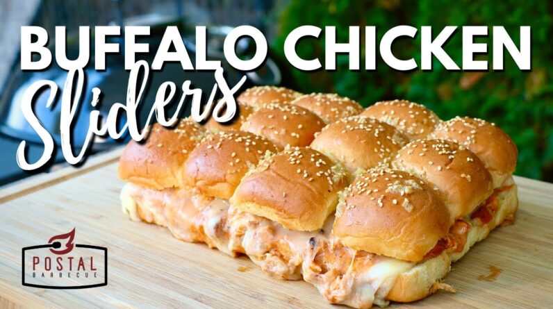 Buffalo Chicken Sliders Recipe On The BBQ - Easy Chicken Sliders Recipe