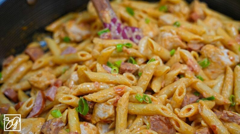 Cajun Chicken Pasta With A Creamy Sauce