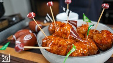 20 minute Gameday Appetizer: Firecracker Meatballs