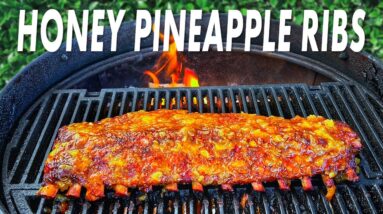 Honey Pineapple Baby Back Ribs Smoked On The Weber Kettle