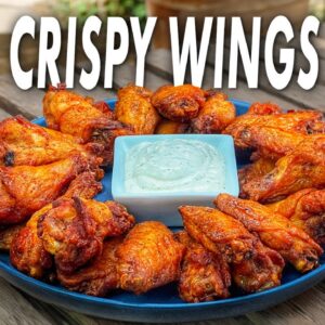 Crispy Chicken Wings With Homemade Lemon Pepper Dipping Sauce