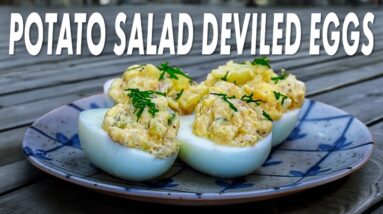 Two Favorites In One Bite - Potato Salad Deviled Eggs